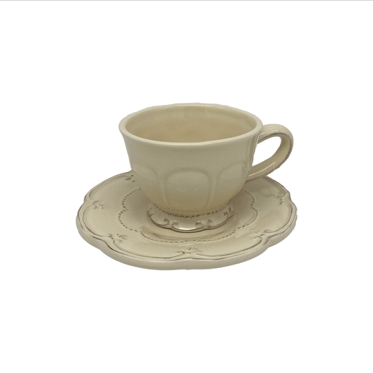 Vintage Tasse & Untertasse Beige